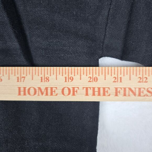 Button-Up Cardigan Women's Medium Front Pockets Black with White Contrast Trim - Picture 7 of 8